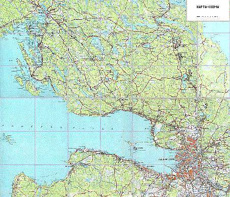 Подробная карта карельского перешейка